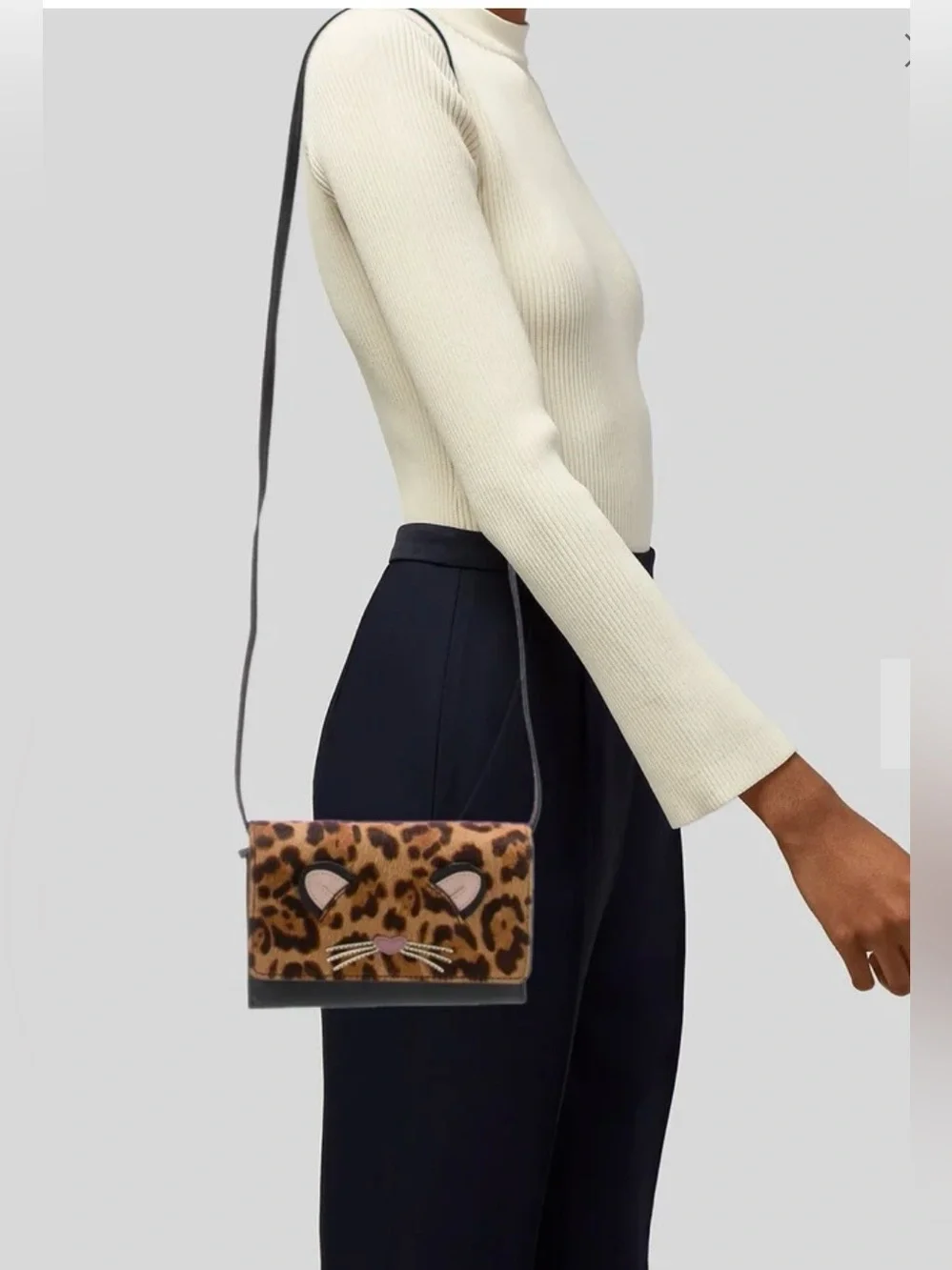 Kate Spade Leopard Purse Summer Run Wild Calf Hair Leather Crossbody Bag NWOT